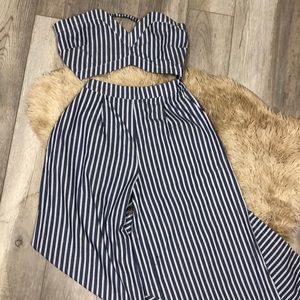 Damaged striped jumpsuit